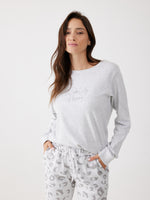 פיג'מה ארוכה בעיצוב הדפס מנומר לנשים | בוניטה דה מאס