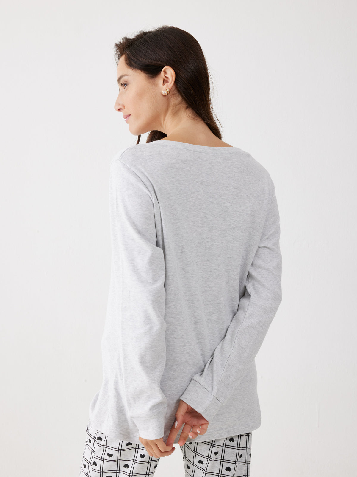 פיג'מה ארוכה לבבות לנשים | בוניטה דה מאס