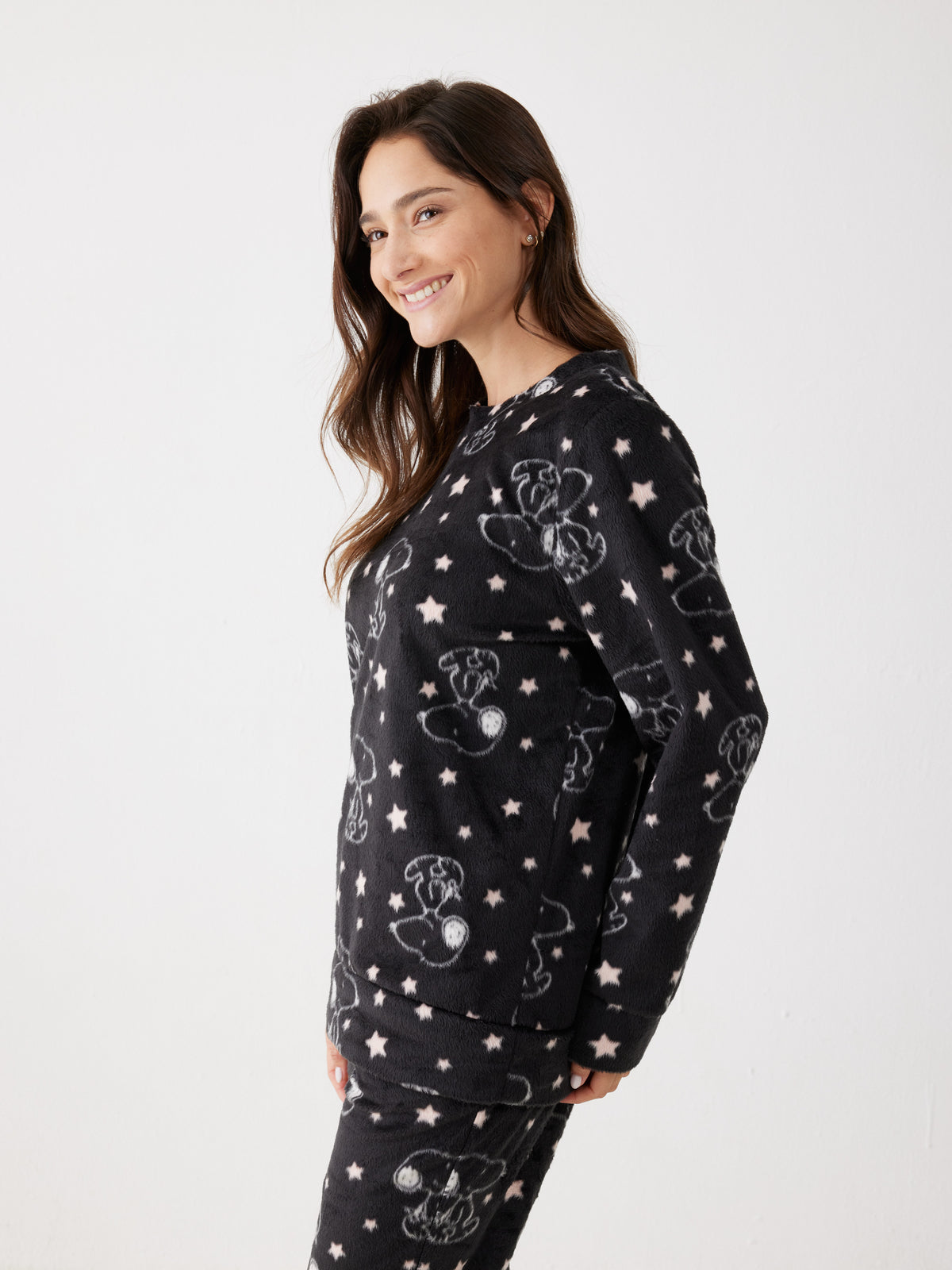 פיג'מת סנופי קטיפה לנשים | בוניטה דה מאס