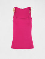 גופייה עם רצועות אבזם בצבע ורוד - MASHBIR//365