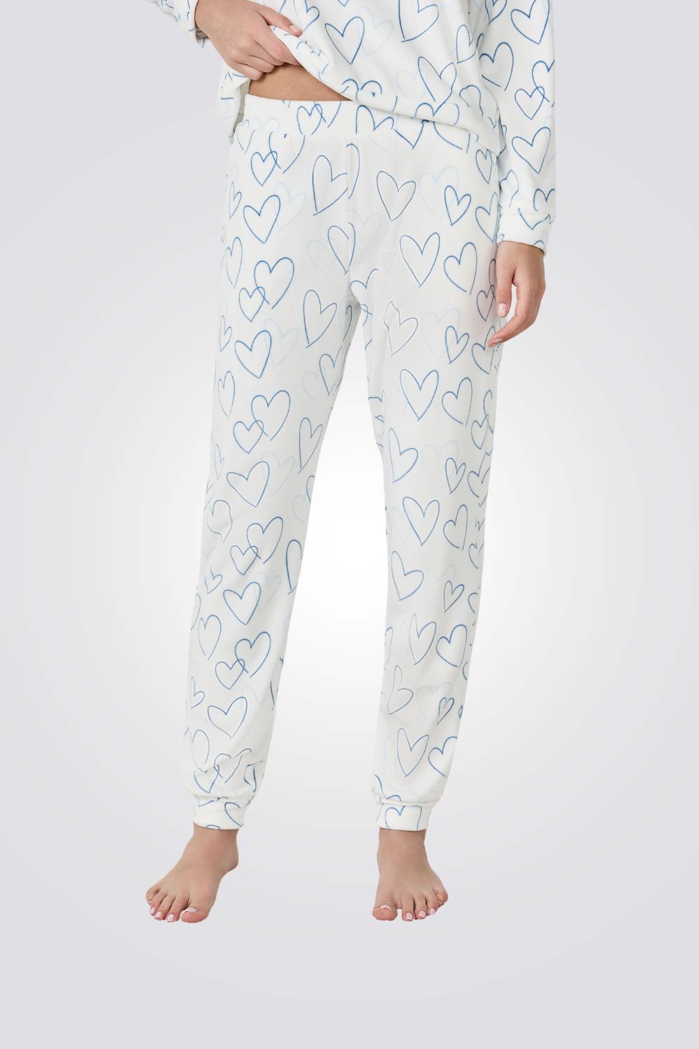 מכנסי פיג'מה עם הדפס של לבבות | איתם