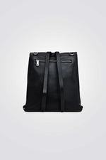 תיק גב מיני דמוי עור בצבע שחור רקמה פרחונית