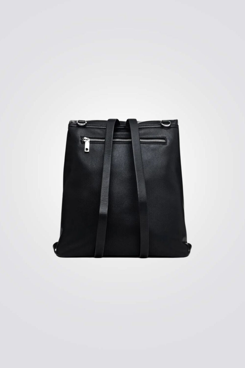 תיק גב מיני דמוי עור בצבע שחור רקמה פרחונית