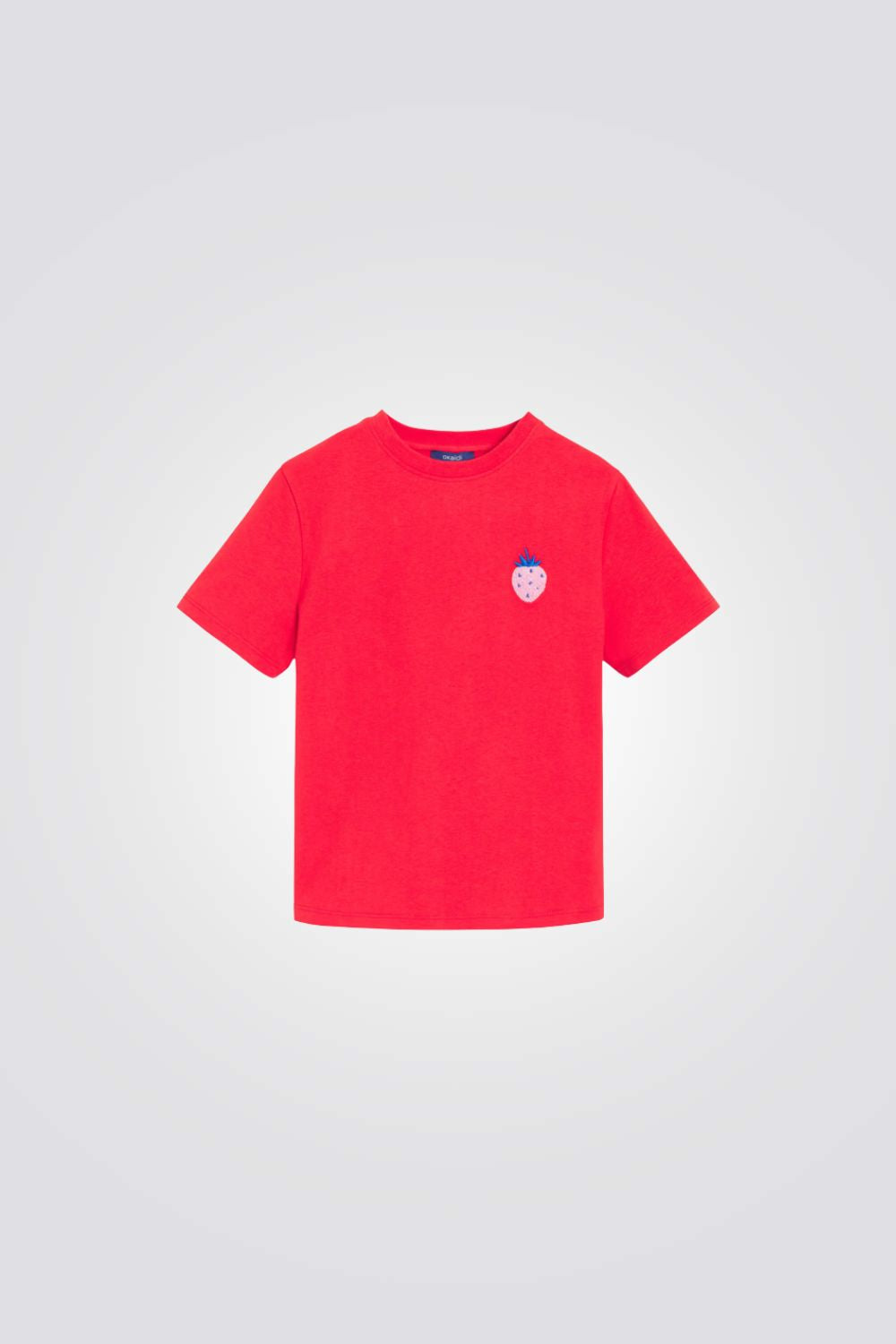 טישירט לילדות עם הדפס תות 