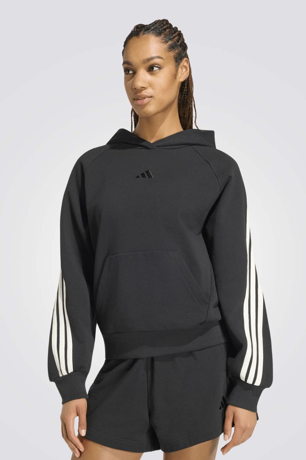 סווטשרט Adidas Kit 3-Stripes שחור לנשים | אדידס