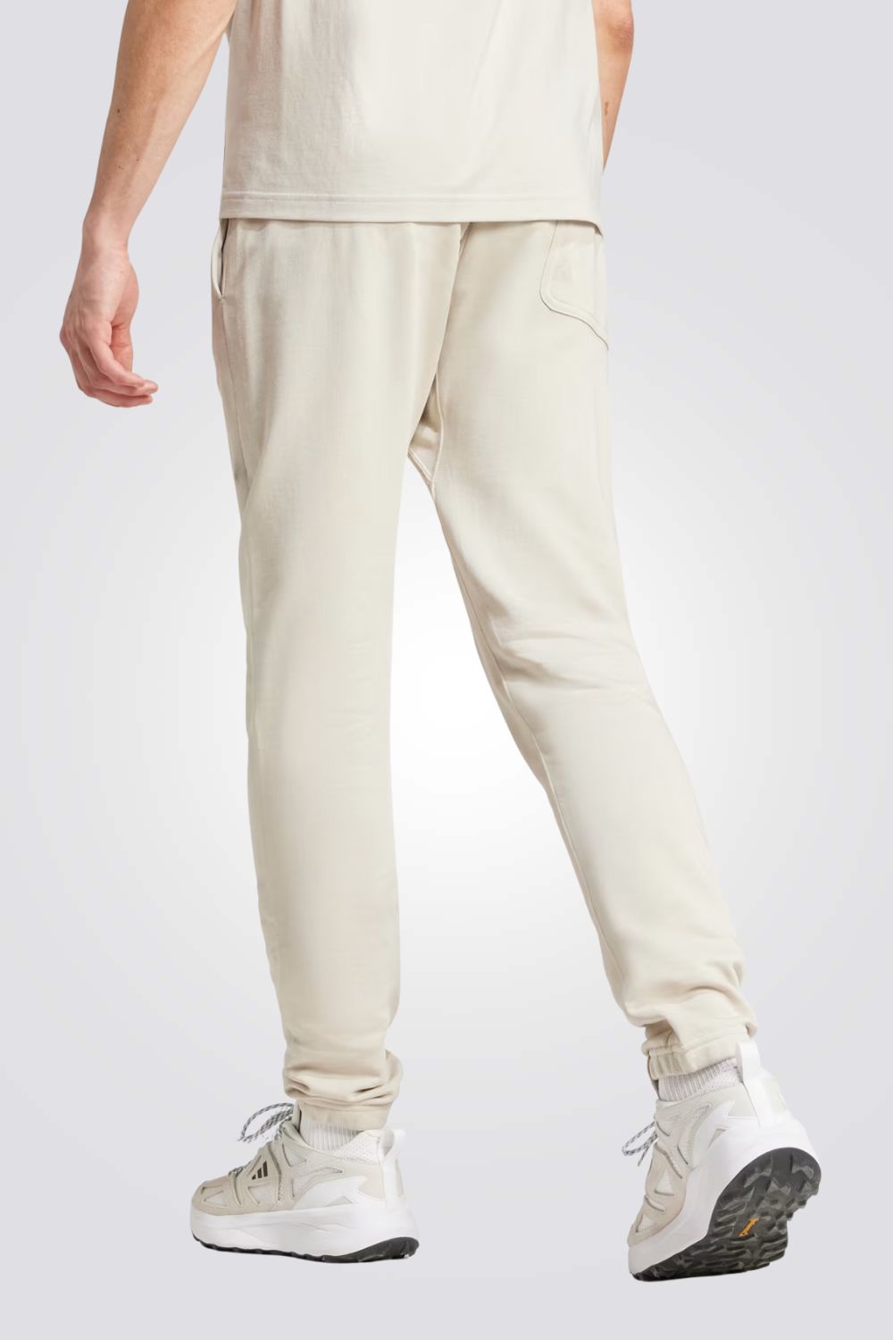 מכנסי טרנינג לגברים בצבע בז'