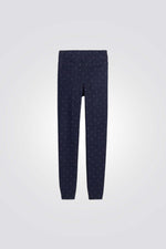 טייץ דמוי ג'ינס לילדות עם הדפס לבבות