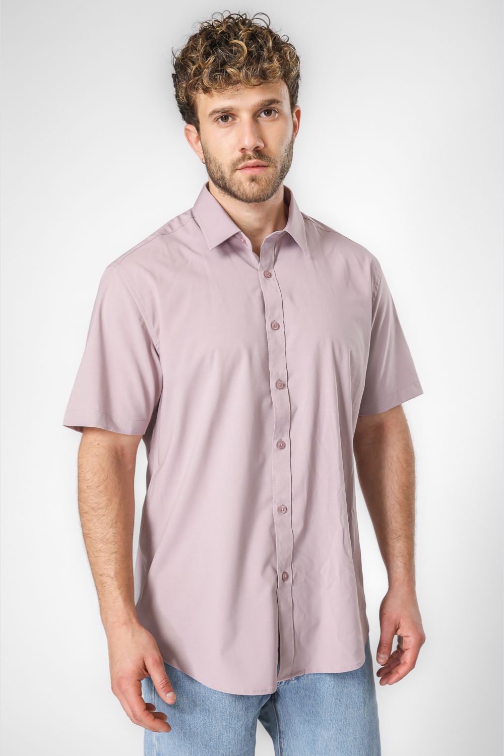 חולצה מכופתרת שרוולים קצרים