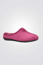 נעלי בית דמוי פרווה לנשים בצבע פוקסיה