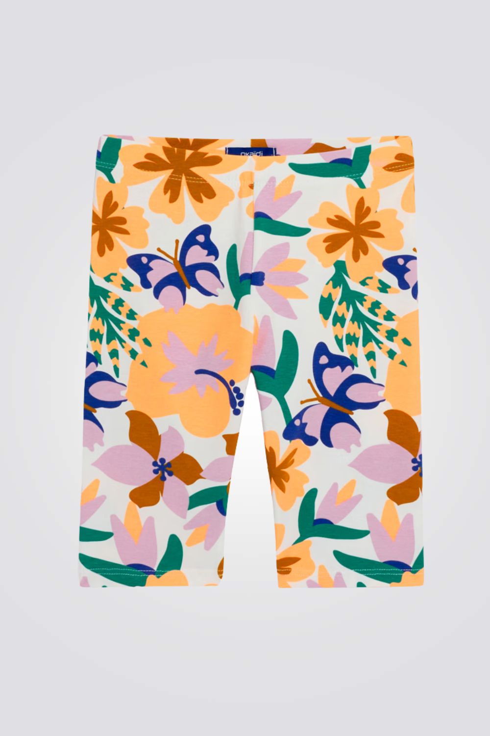 טייץ קצר בהדפס פרחוני לילדות