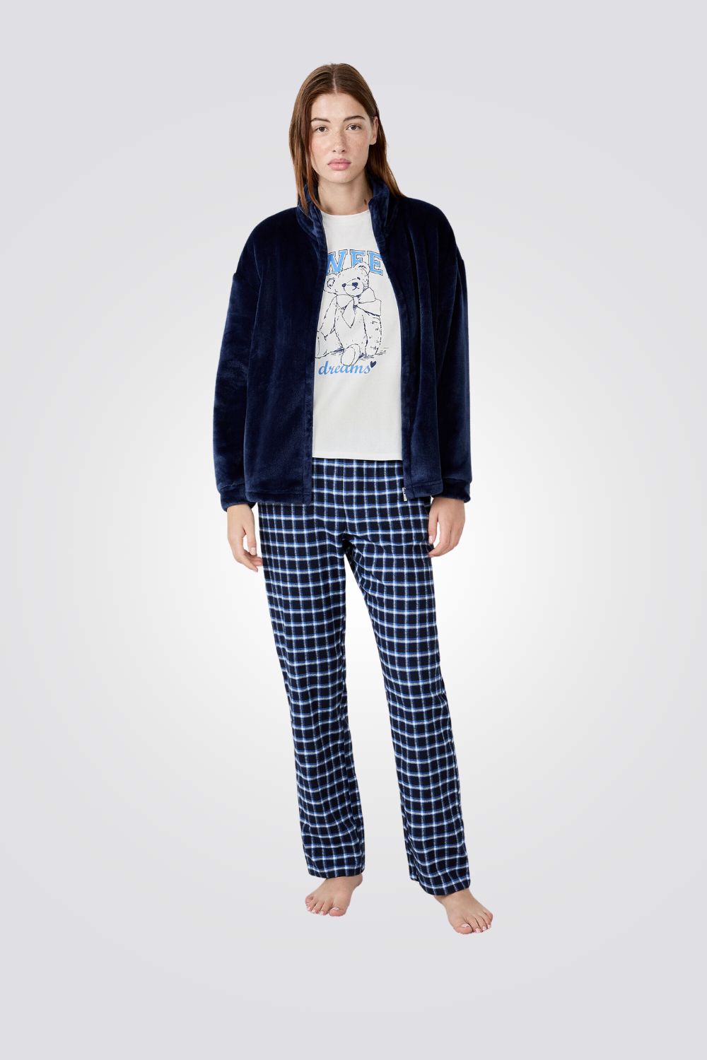 סט פיג'מה שלושה חלקים בהדפס דובי | איתם