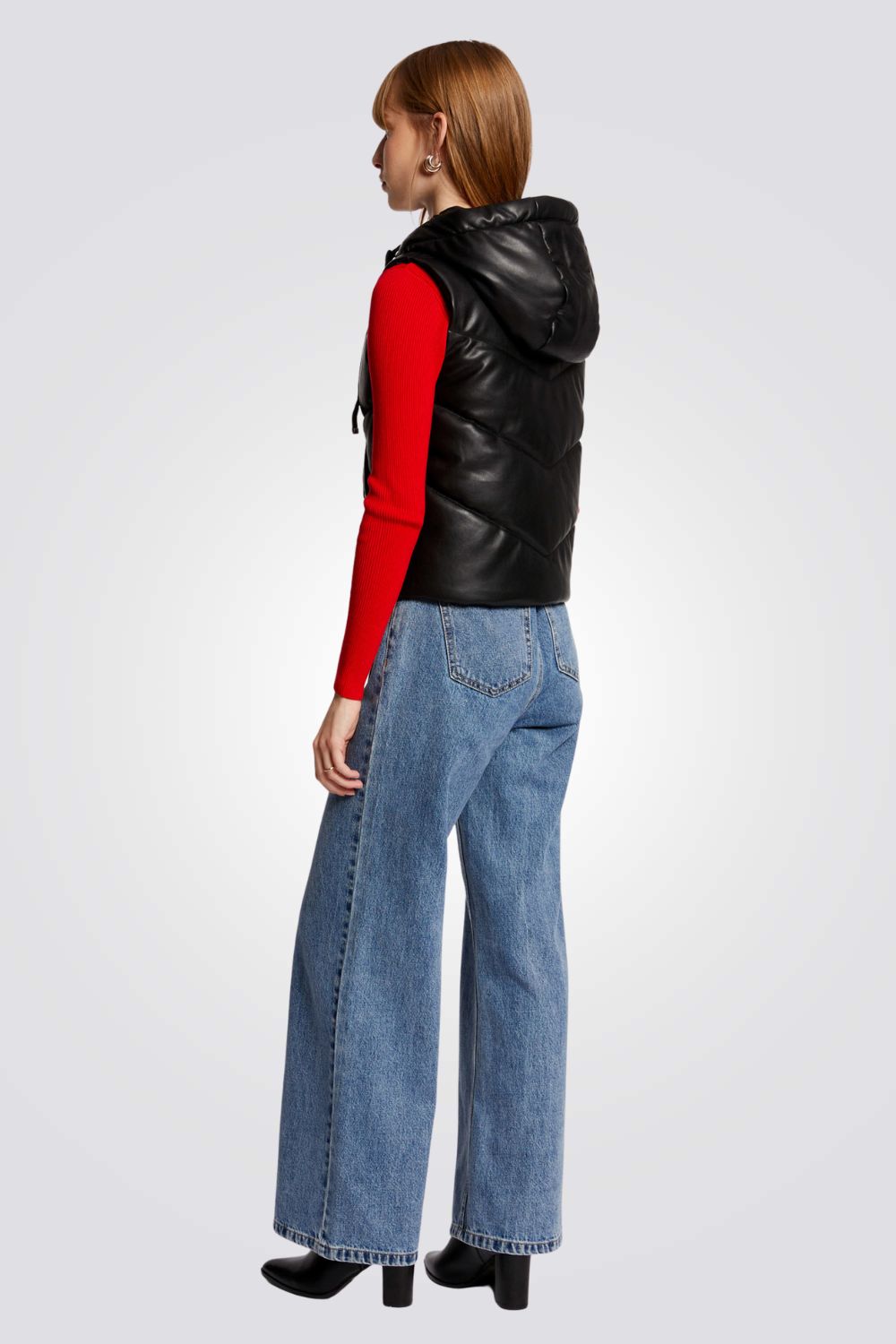 מעיל ווסט עם קפוצ'ון לנשים | מורגן