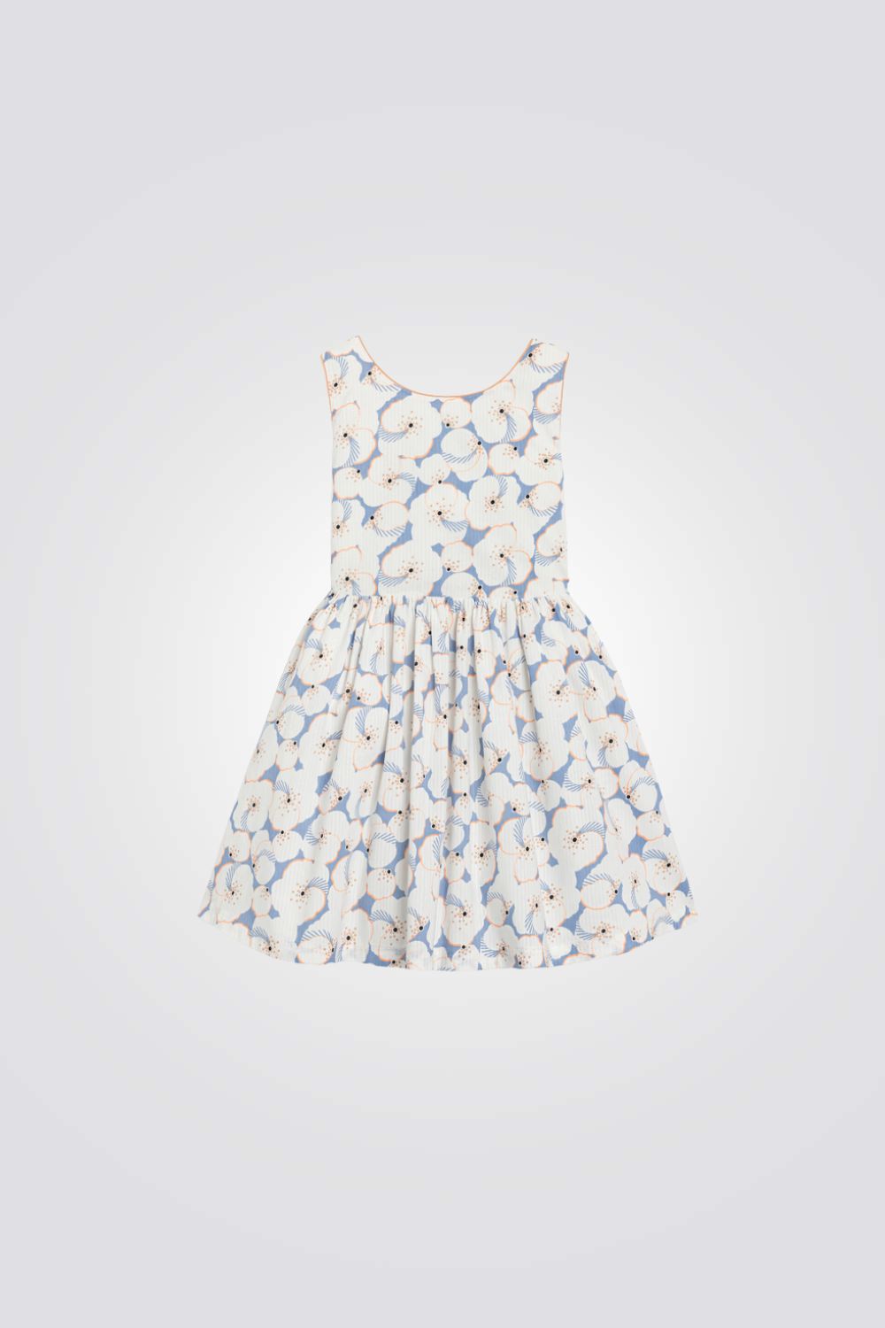 שמלה לילדות עם הדפס פרחוני