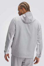 ג'קט עם קפוצ'ון לגברים בצבע אפור