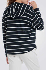 ג'קט ספורט הדפס פסים עם קפוצ'ון