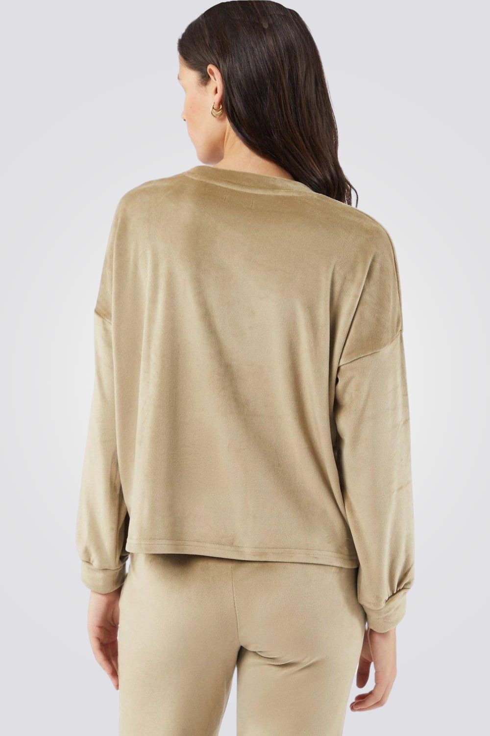 חולצת פיג'מה קטיפתית BERTY חאקי