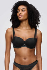 חזיית בלוקונט מרופדת עם קשת וקאפ חצי-גבוה | טריומף