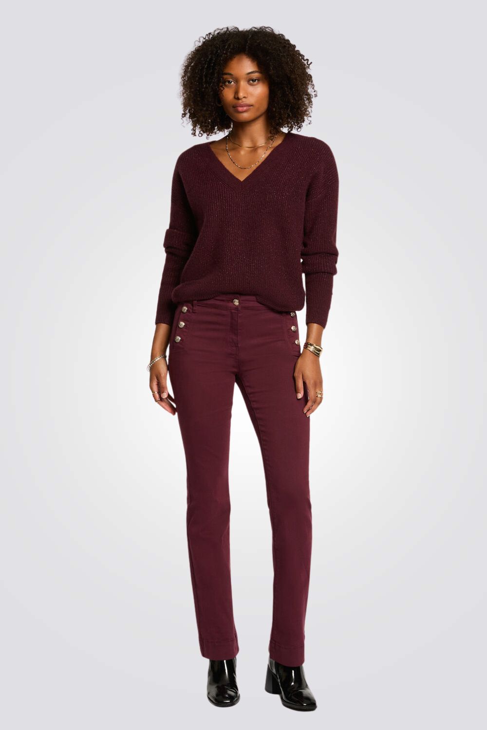 מכנסי בוטקאט לנשים בצבע סגול | מורגן 