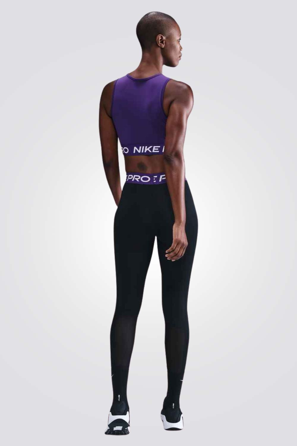 טייץ ספורט צמוד לנשים עם בד רשת לאוורור | נייקי