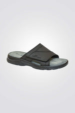 כפכפי נוחות רצועת סקוץ' רחבה בצבע שחור