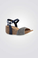 סנדלי פלטפורמה לנשים MAYA בצבע נייבי