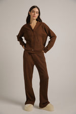 מכנסי טרנינג וואפל בגזרה רחבה | קנת קול