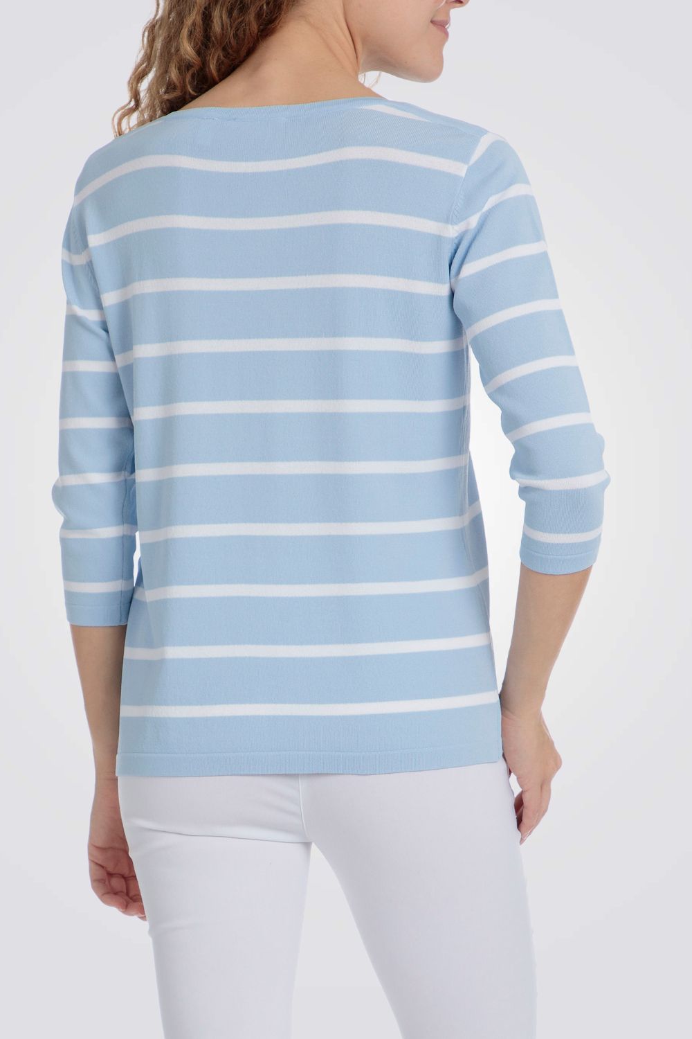 סריג שרוולי 3/4 הדפס פסים 