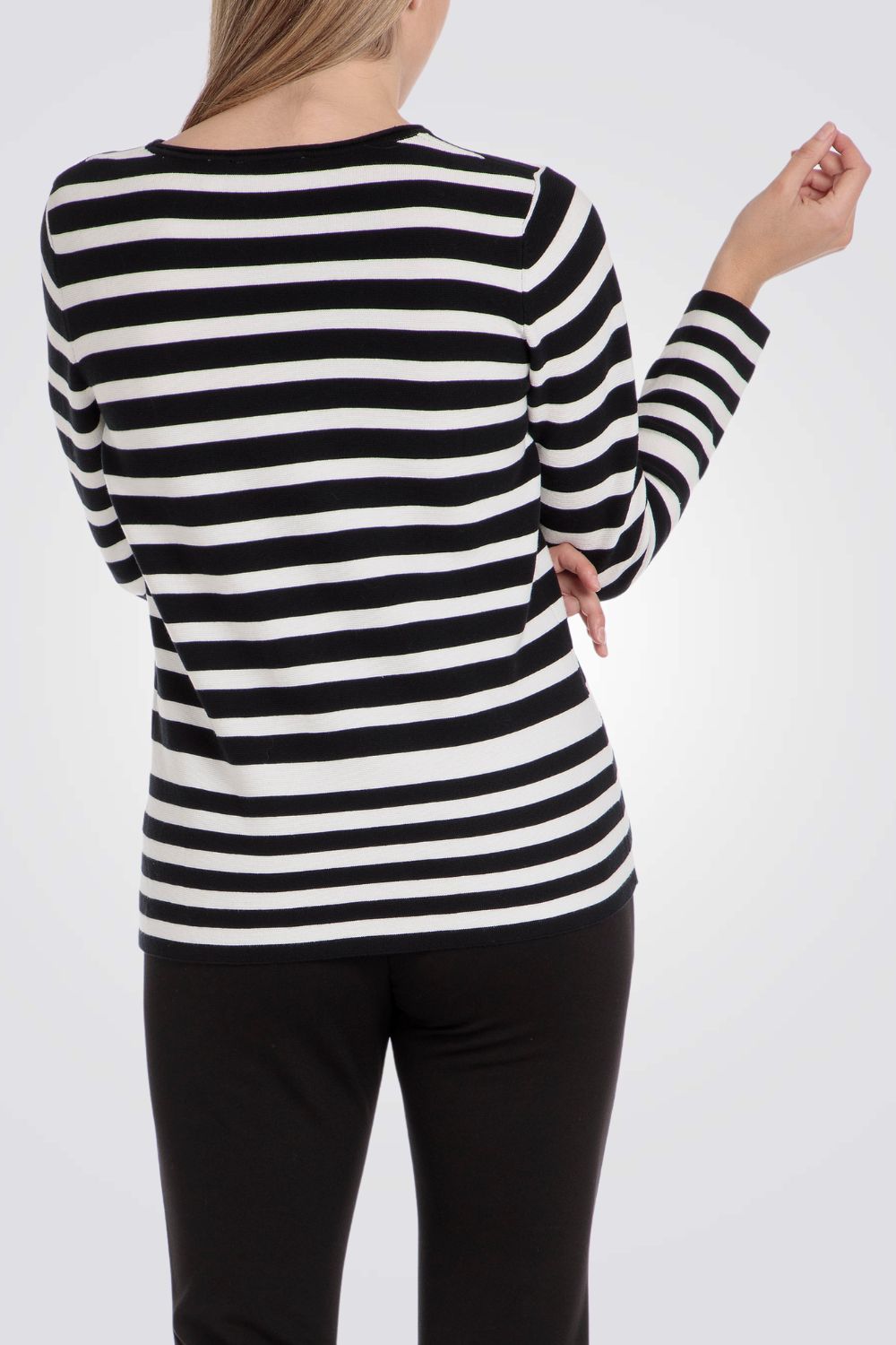 סריג פסים שרוולים ארוכים