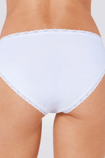 תחתוני sloggi Cotton Lace Tai לבן