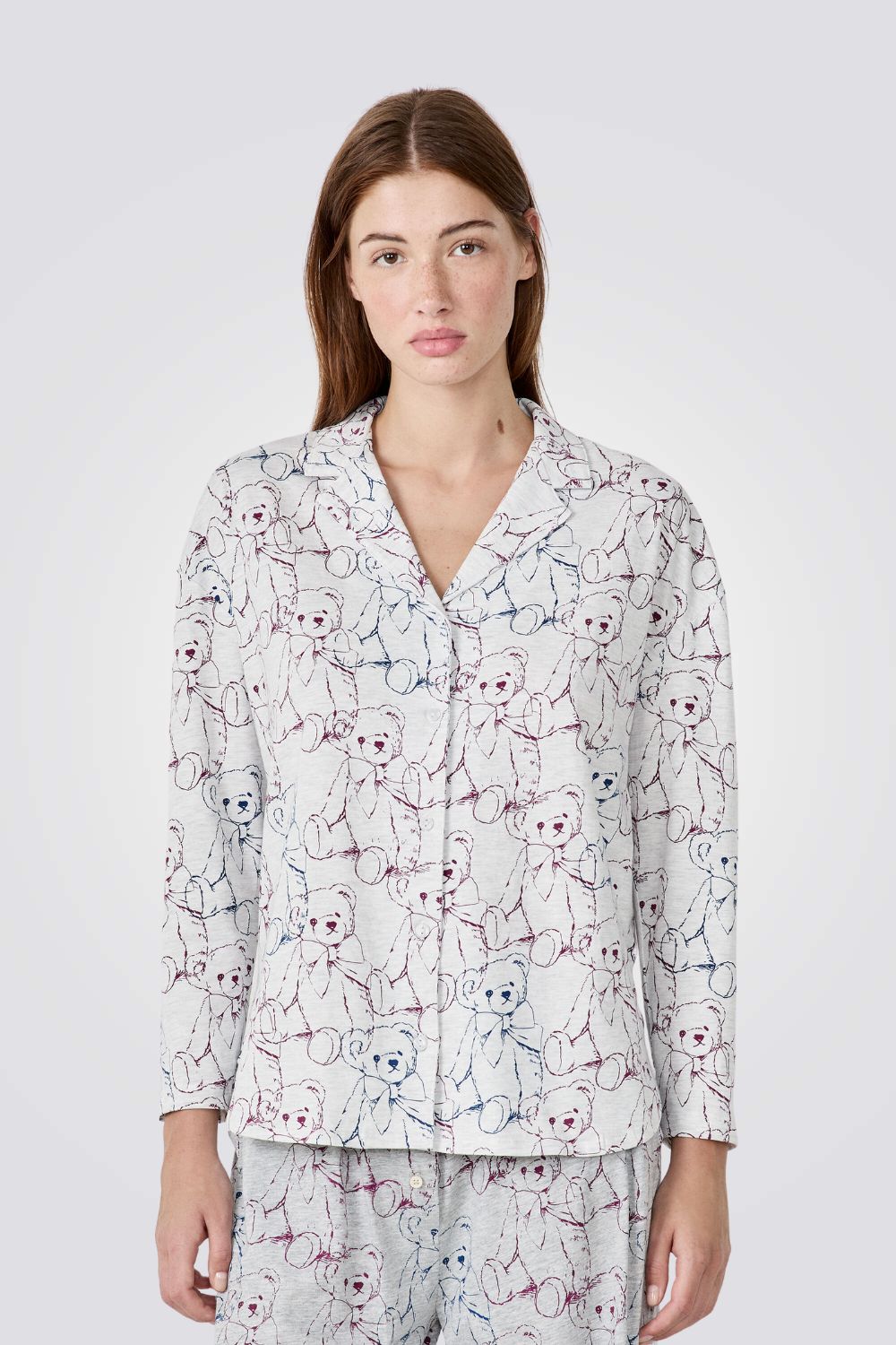 חולצת פיג'מה מכופתרת בהדפס דובים | איתם