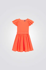 שמלה לילדות בצבע כתום