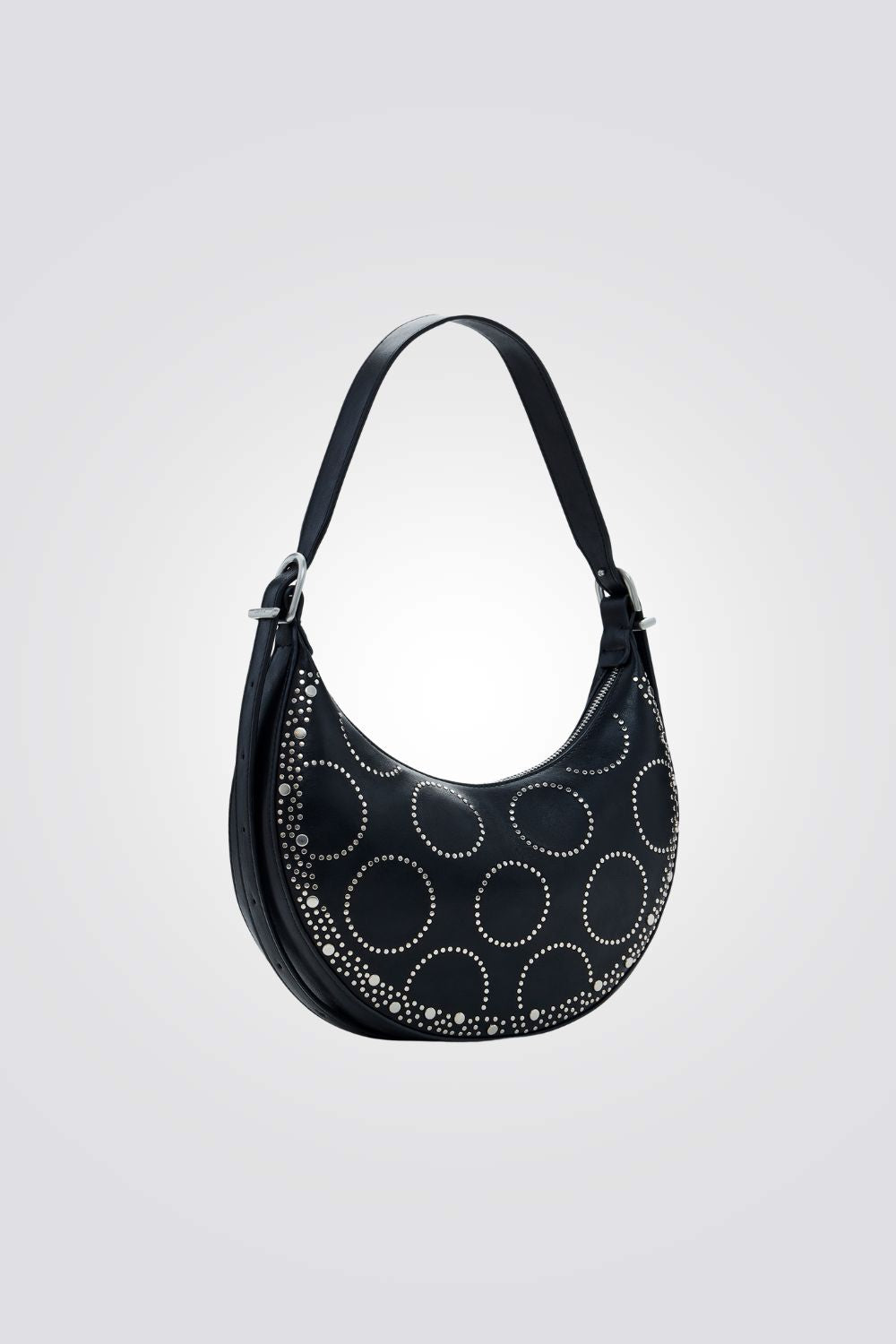 תיק כתף חצי ירח אלגנטי בצבע שחור | דסיגואל
