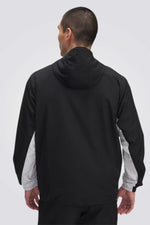 ג'קט עם קפוצ'ון לגברים בצבע שחור 
