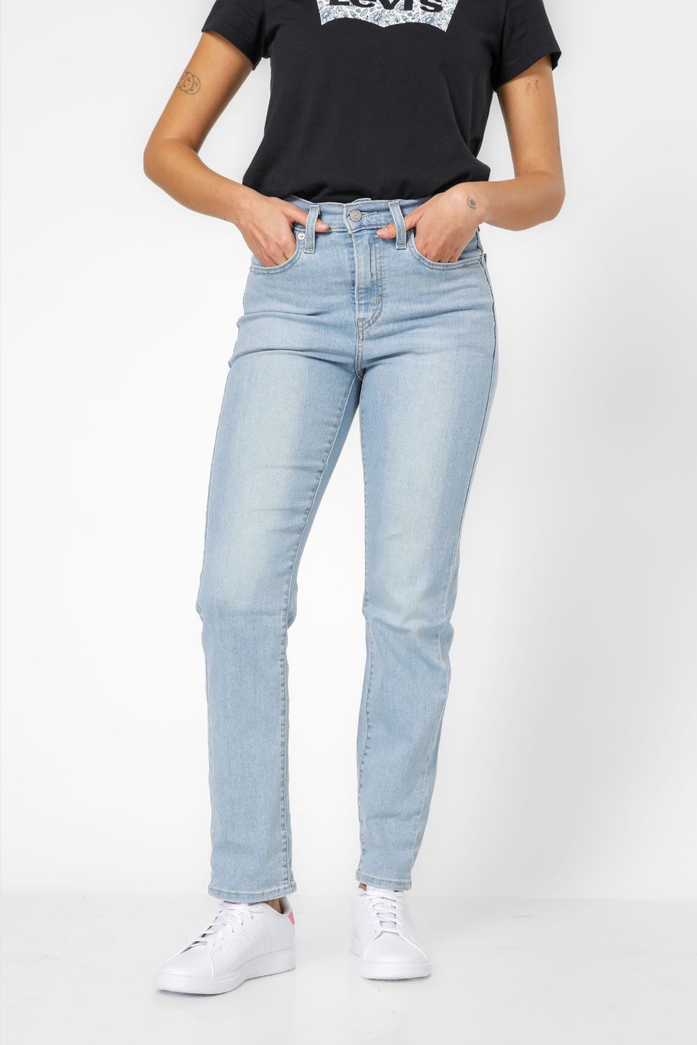 מכנסי ג'ינס 724 Slim Straight בצבע light indigo