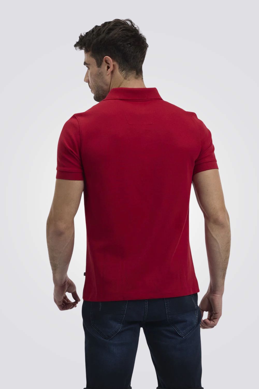 חולצת פולו SLIM FIT אדומה לגברים | נאוטיקה