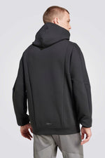 ג'קט אימון עם קפוצ'ון לגברים בצבע שחור 
