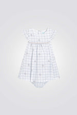 שמלה חגיגית לתינוקות בצבע לבן עם הדפס 