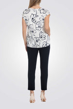 מכנסיים מחויטים שלושת רבעי בצבעי נייבי