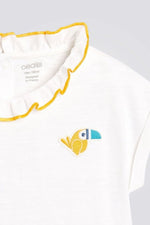 חולצת טריקו עם צווארון מסולסל לתינוקות