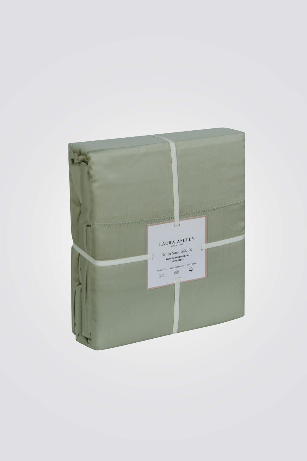 סט מצעים מיטה וחצי 120/200 ס"מ סאטן צבע ירוק | לאורה אשלי