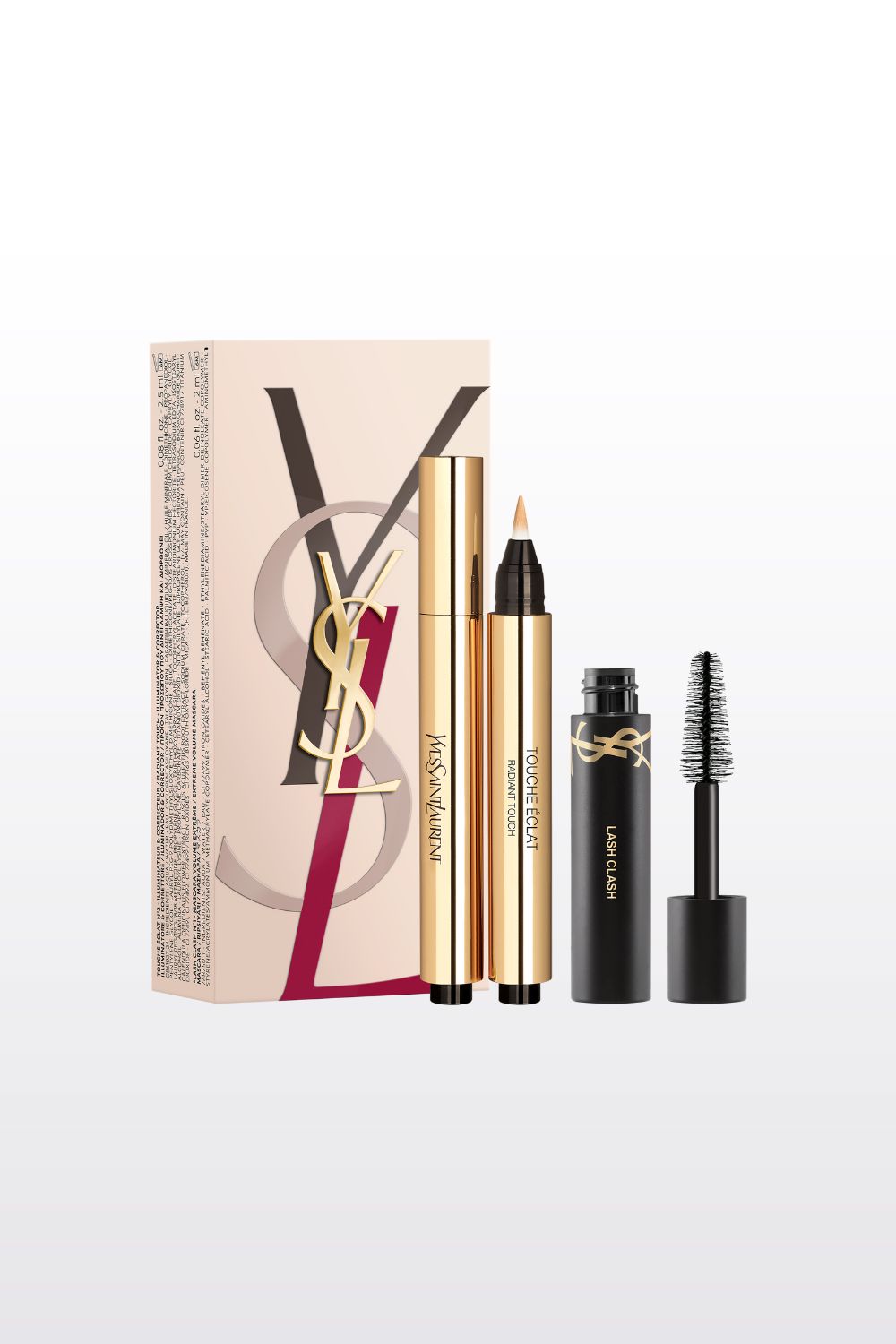 מארז איפור טוש הארה בגוון 02 + מסקרה LASH CLASH