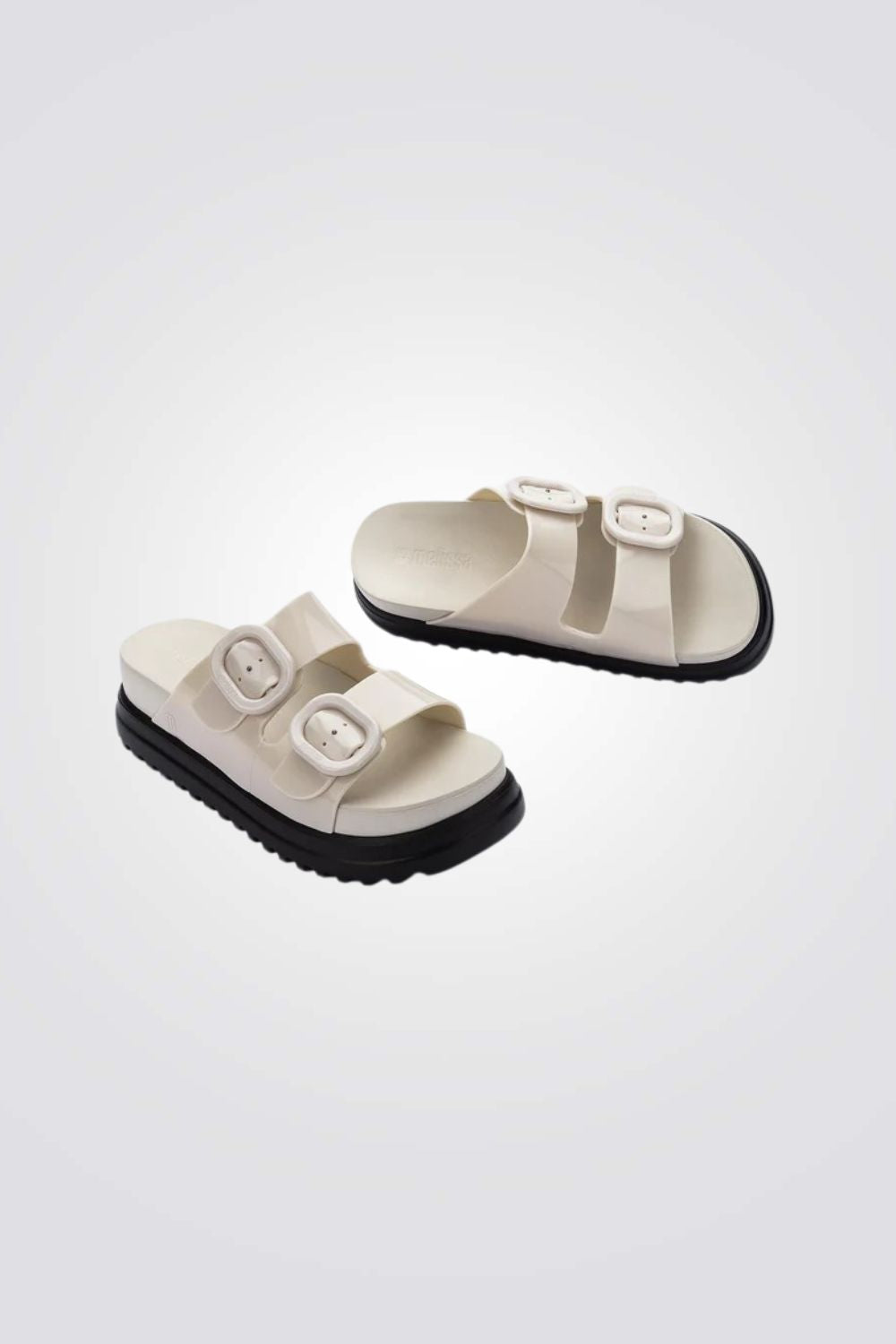 כפכפים COZY פלטפורמה בצבע בז'