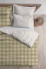 סט מצעים פלנל מיטה וחצי דגם CHECKS 120/200 ס"מ