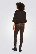 מכנסיים צמודים בגימור דמוי עור מחוספס | מורגן