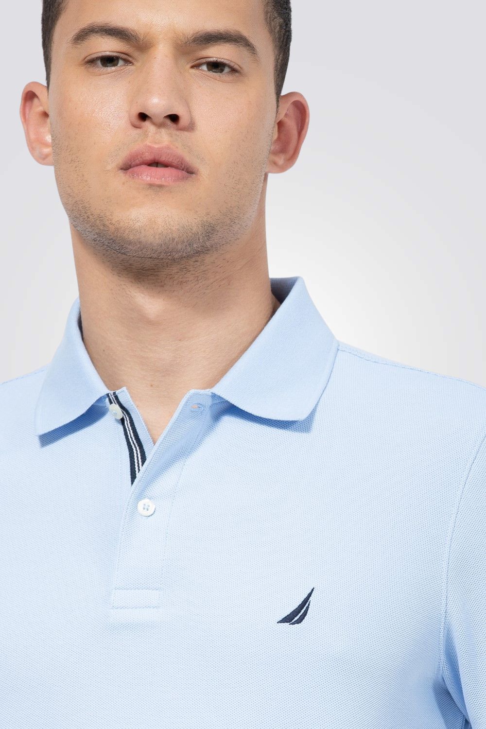 פולו SLIM FIT מנדף זיעה תכלת 