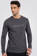 טישירט שרוולים ארוכים בהדפס לוגו