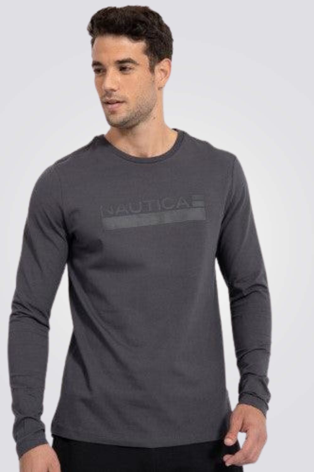 טישירט שרוולים ארוכים בהדפס לוגו