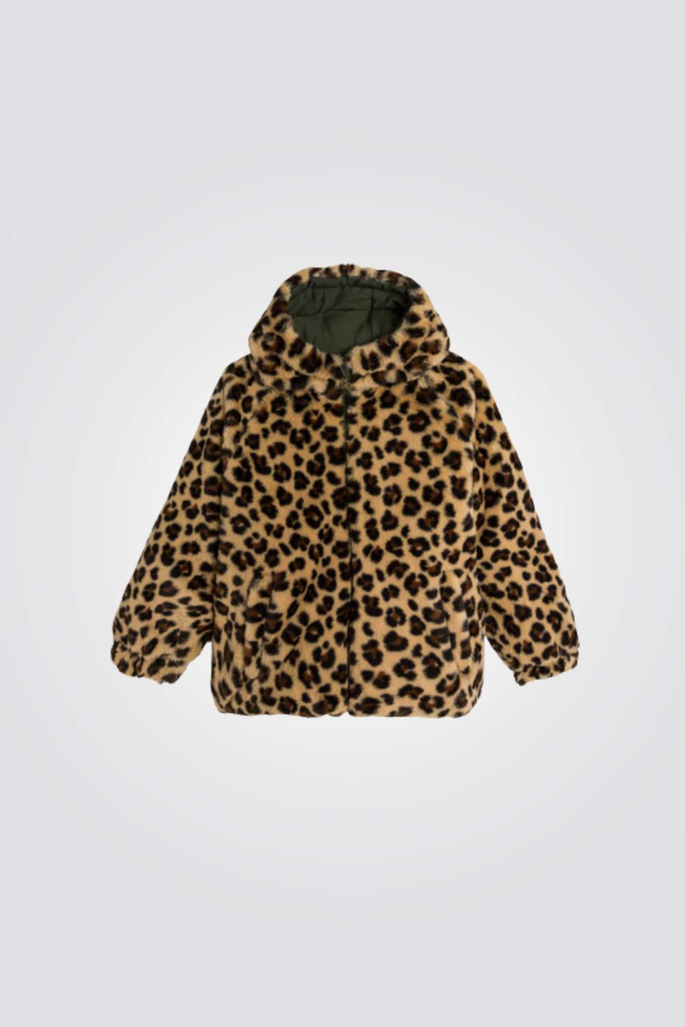 מעיל דמוי פרווה דו צדדי לילדות | אוקיידי 