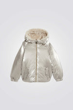 מעיל דו צדדי לילדות בצבע זהב 