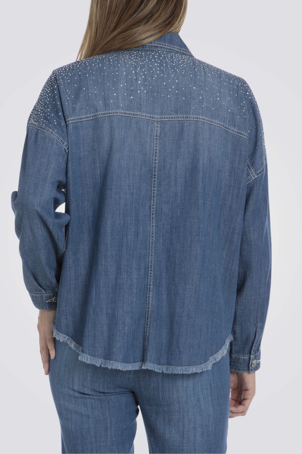 חולצת ג'ינס מכופתרת לנשים 